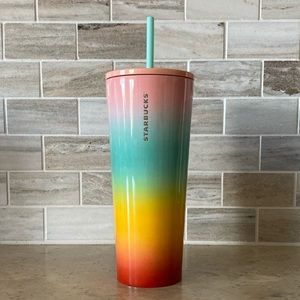 ⭐️STARBUCKS⭐️ 🌈RAINBOW🌈 METAL TUMBLER